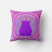 I Wanna Hippo For Christmas-Purple-Customizable- クッション (裏面)