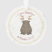 I Wanna Hippopotamus Reindeer for Christmas 2025  オーナメント (裏面)