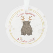 I Wanna Hippopotamus Reindeer for Christmas 2025  オーナメント (正面)