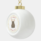 I Wanna Hippopotamus Reindeer for Christmas 2025  セラミックボールオーナメント (右)