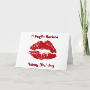 「I WANTイタリアン TO MAN U」(キスUを誕生日) カード