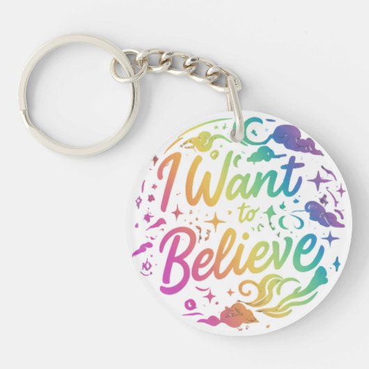 I Want 信じ - Circle Keychain キーホルダー (正面)