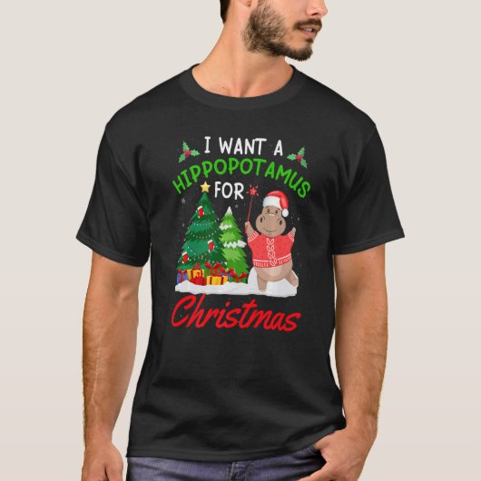 I Want A Hippopotamus For Christmas for Kid Women  Tシャツ (正面)