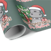 I Want a Hippopotamus for Christmas Hippo Family  ラッピングペーパー (ロールコーナー)