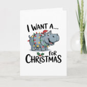 I Want a Hippopotomus for Christmas カード (正面)