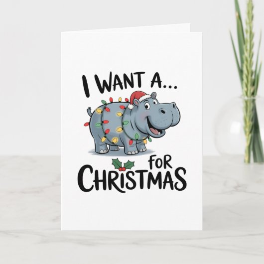 I Want a Hippopotomus for Christmas カード (正面)