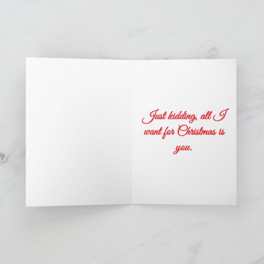 I Want a Hippopotomus for Christmas カード (内部)