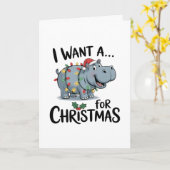 I Want a Hippopotomus for Christmas カード (黄色い花)