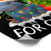 I Want A Hiptamus Christmas Xmas Hip Lover Women G ポスター (角)