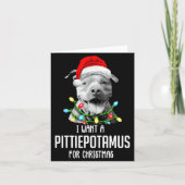 I Want A Ttietamus For Christmas Funny Tbul _1  カード (正面)