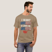 I WANT AMERICA TO LOOK LIKE AMERICA Tシャツ (正面フル)