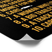 I Want Cars In Life Mechanic Auto Mechanics Work ポスター (角)