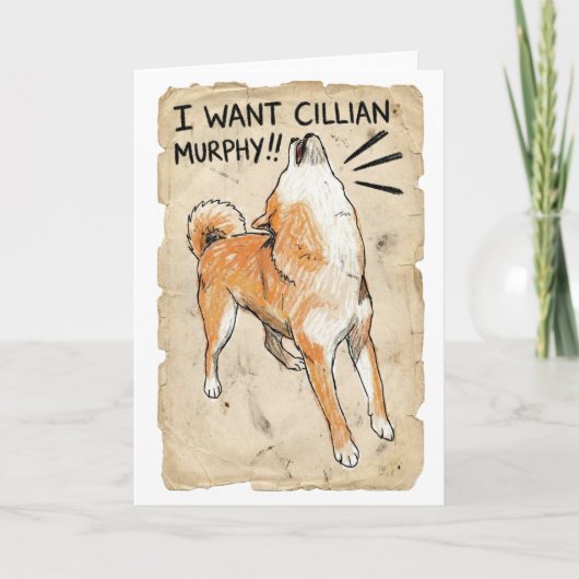 I Want Cillian Murphy – Fangirl Shiba Inu Card カード (正面)