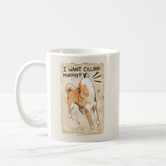 I Want Cillian Murphy – Fangirl Shiba Inu Mug コーヒーマグカップ (左)