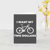I Want My Two Dollars 2$ Movie Quote Retro 80s Vin カード (黄色い花)