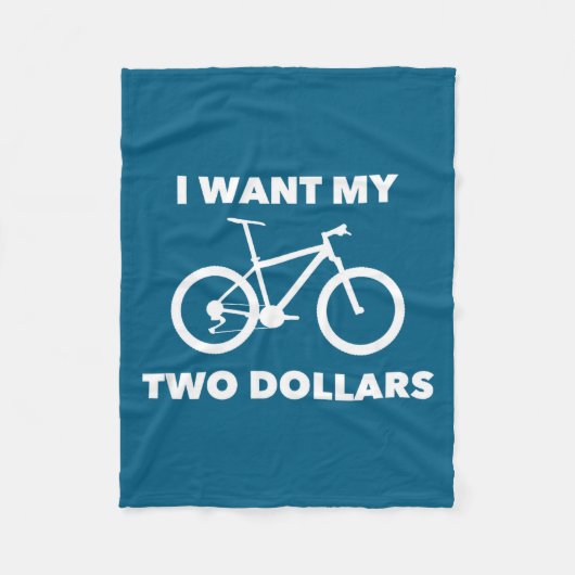I Want My Two Dollars 2$ Movie Quote Retro 80s Vin フリースブランケット (正面)