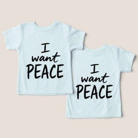 “I Want Peace” デザイン (デザイン正面&裏面)