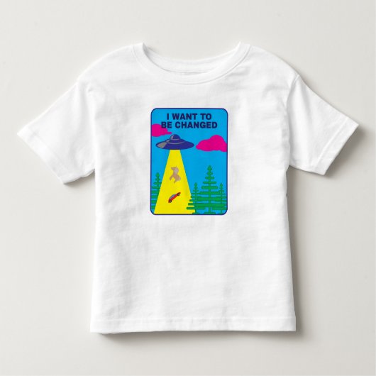 I Want To Be Changed UFO トドラーTシャツ (正面)