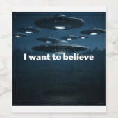 I want to believe ワインラベル (シングルラベル)