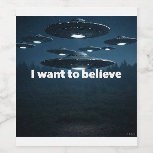I want to believe ワインラベル (シングルラベル)