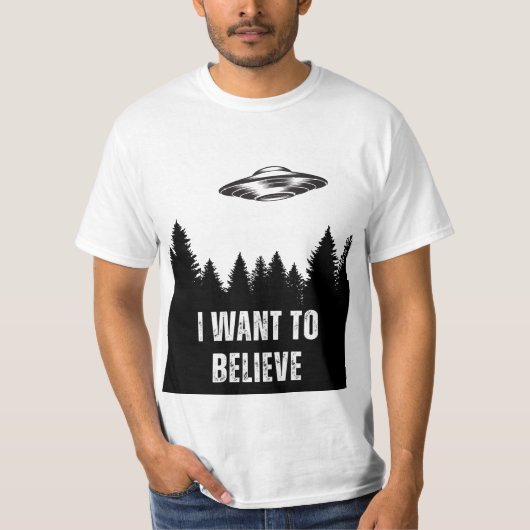 I want to believe in UFOs Tシャツ (正面)