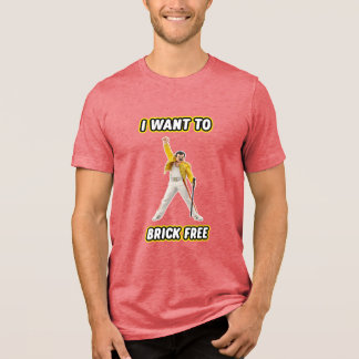 I Want To Brick Free トライブレンドＴシャツ