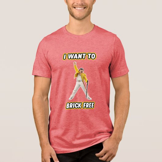 I Want To Brick Free トライブレンドＴシャツ (正面)
