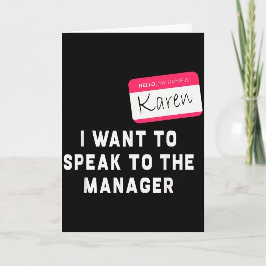 I Want To Speak To The Manager Karen Halloween Cos カード (正面)