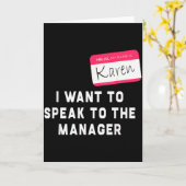 I Want To Speak To The Manager Karen Halloween Cos カード (黄色い花)
