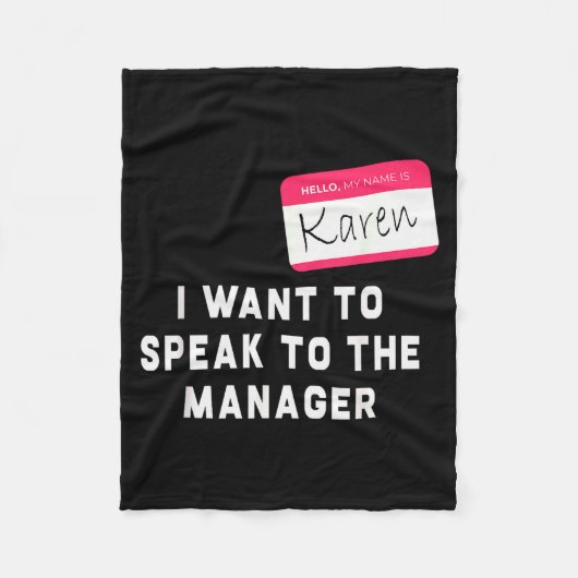 I Want To Speak To The Manager Karen Halloween Cos フリースブランケット (正面)