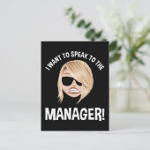 I Want To Speak To The Manager! Karen Meme ポストカード (スタンド正面)