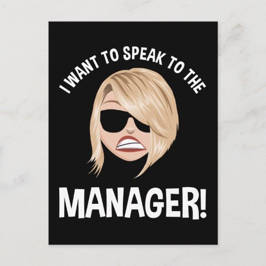 I Want To Speak To The Manager! Karen Meme ポストカード (正面)