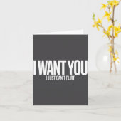I Want You I Just Can’t Flirt Funny Sarcastic Quot カード (黄色い花)