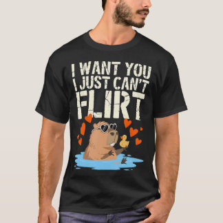 I Want You I Just Can't Flirt - Cracked Stencil Tシャツ