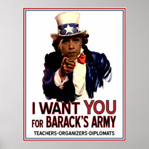 I Want You - Obama Political Poster ポスター