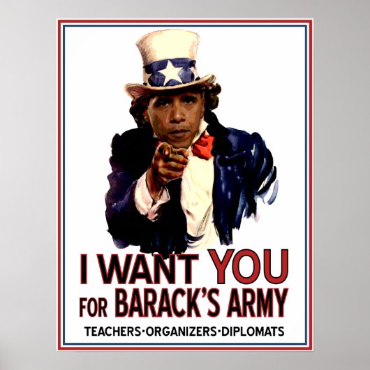 I Want You - Obama Political Poster ポスター (正面)