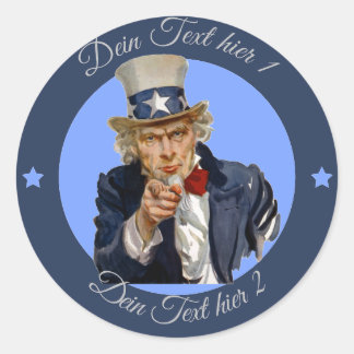 I Want You, Uncle Sam ラウンドシール