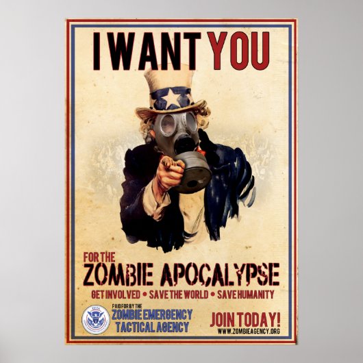 I Want You - Zombie Apocalypse - すごい VALUE ポスター (正面)
