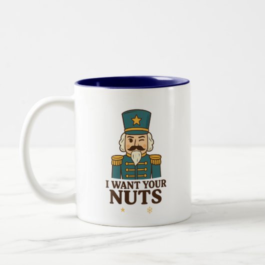 I Want Your Nuts - Nutcracker Two-Tone Mug ツートーンマグカップ (左)