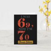 I Was 69, Now I'm 70 67 Birthday Grandpa Grandma M カード (黄色い花)