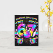 I was 6 i'm 7 bowling birthday party 7th birthday  カード (黄色い花)