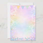 I Was 6 Now 7 Birthday Ice Cream Cone 招待状 (裏面)