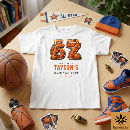 I Was 6, Now I’m 7 バスケットボール - オールスターバースデー Tシャツ