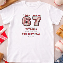 I Was 6, Now I’m 7 – Baseball 7th Birthday Tシャツ