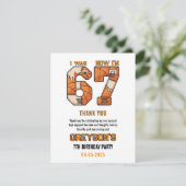 I Was 6 Now I’m 7 Basketball – 7th Birthday Party サンキューカード (スタンド正面)