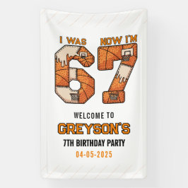 I Was 6 Now I’m 7 Basketball – 7th Birthday Party 横断幕