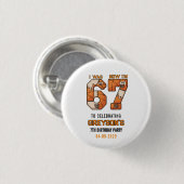 I Was 6 Now I’m 7 Basketball – 7th Birthday Party 缶バッジ (正面&裏面)