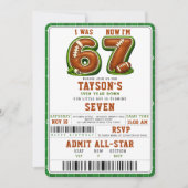 I Was 6, Now I’m 7 – Football 7th birthday photo 招待状 (正面)