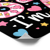 I Was 6 Now I’m 7 Funny Birthday Girl Seven Years  ポスター (角)