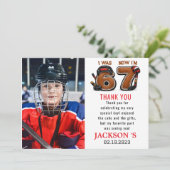 I Was 6, Now I’m 7 – Hockey 7th Birthday Party サンキューカード (スタンド正面)